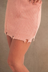 JULIA DISTRESSED EDGE SWEATER SET