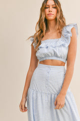 LAILA CROP TOP AND MIDI SKIRT SET