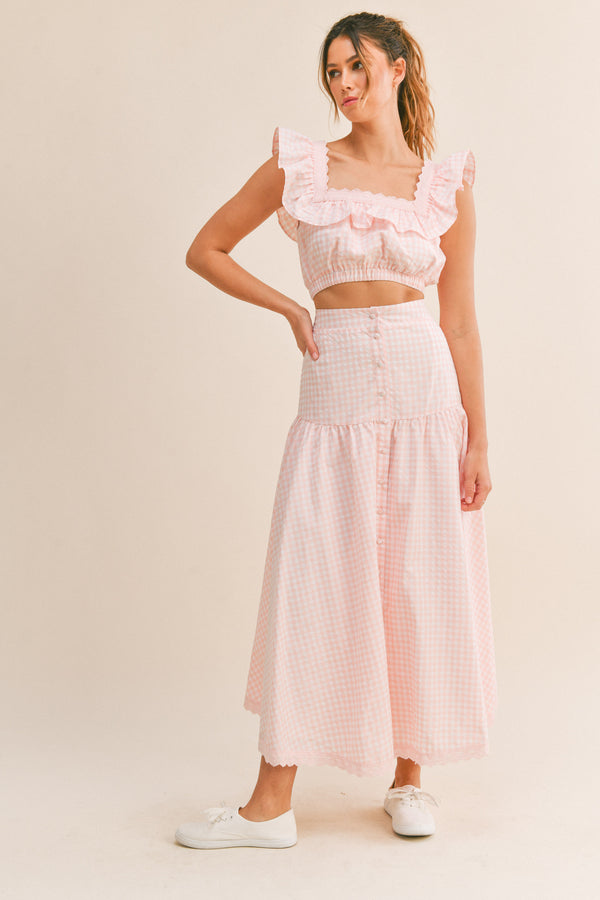 KENNA CROP TOP AND MIDI SKIRT SET