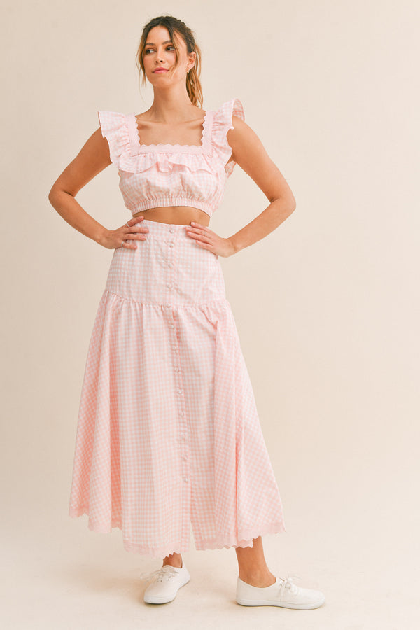 KENNA CROP TOP AND MIDI SKIRT SET