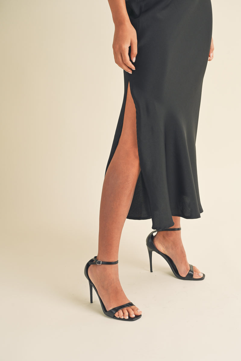 LIORA HALTER NECK TOP AND MIDI SKIRT SET