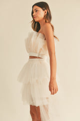 KAILANI TULLE TUBE RUFFLE SET