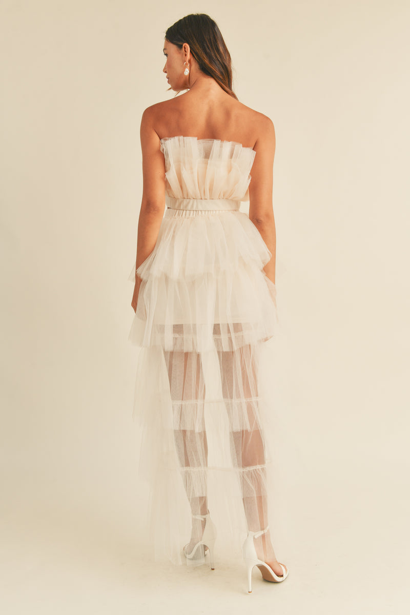 KAILANI TULLE TUBE RUFFLE SET