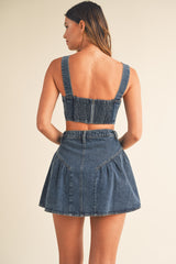 SOLEDAD BOW DENIM SET