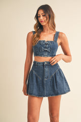 SOLEDAD BOW DENIM SET