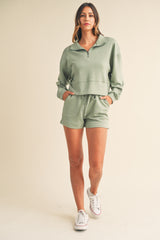 JESSICA MOCK HALF ZIP SET