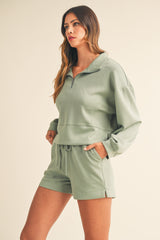 JESSICA MOCK HALF ZIP SET