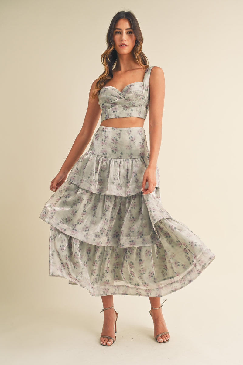 TRIANA FLORAL ORGANZA SET