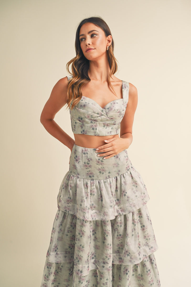 TRIANA FLORAL ORGANZA SET