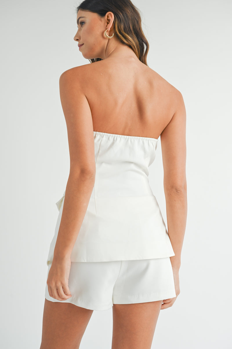 JOSIE STRAPLESS VEST AND SHORTS SET