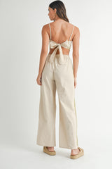 NAYA EMBROIDERED SCARF TOP AND PANTS SET