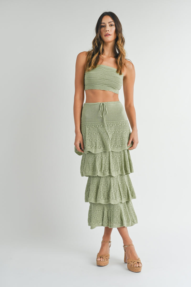 ACACIA BANDEAU TOP AND MAXI SKIRT SET