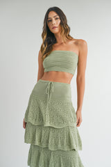 ACACIA BANDEAU TOP AND MAXI SKIRT SET