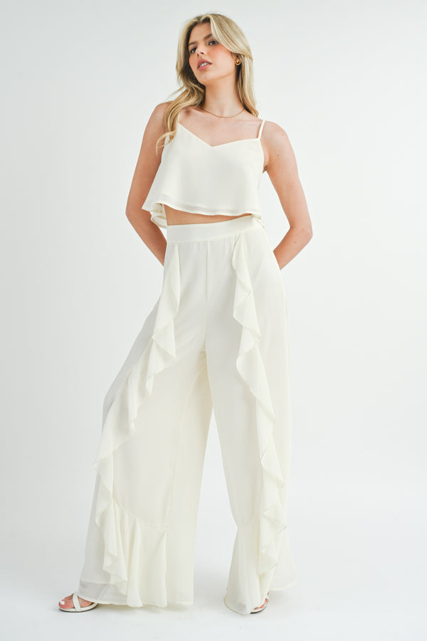 SIKA CROP CAMI TOP AND WIDE PANTS SET