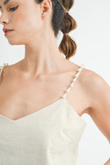 CLEO PEARL TRIM CAMI TOP AND SHORTS SET