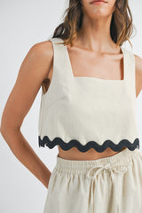 ROMINA RICKRACK CROP TOP AND SHORTS SET