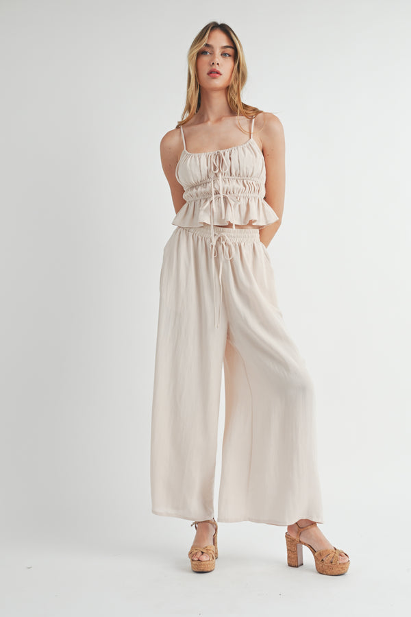 RYLAN CAMI TOP AND WIDE LEG PANTS SET