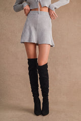 ALIZA BOW TIED KNIT CARDIGAN AND MINI SKIRT