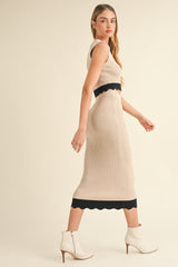 NEVAEH SCALLOPED TANK TOP AND SKIRT SET