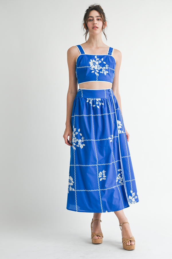 KINZLEE TUBE TOP AND MIDI SKIRT SET