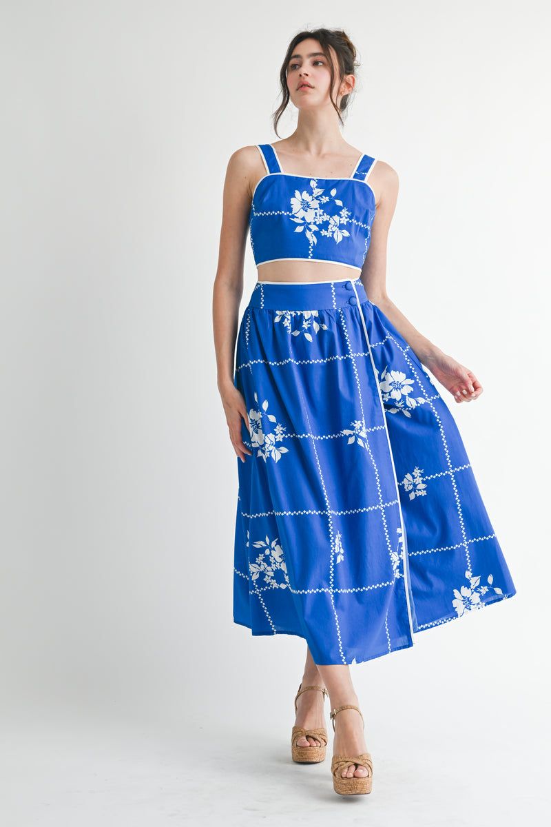 KINZLEE TUBE TOP AND MIDI SKIRT SET
