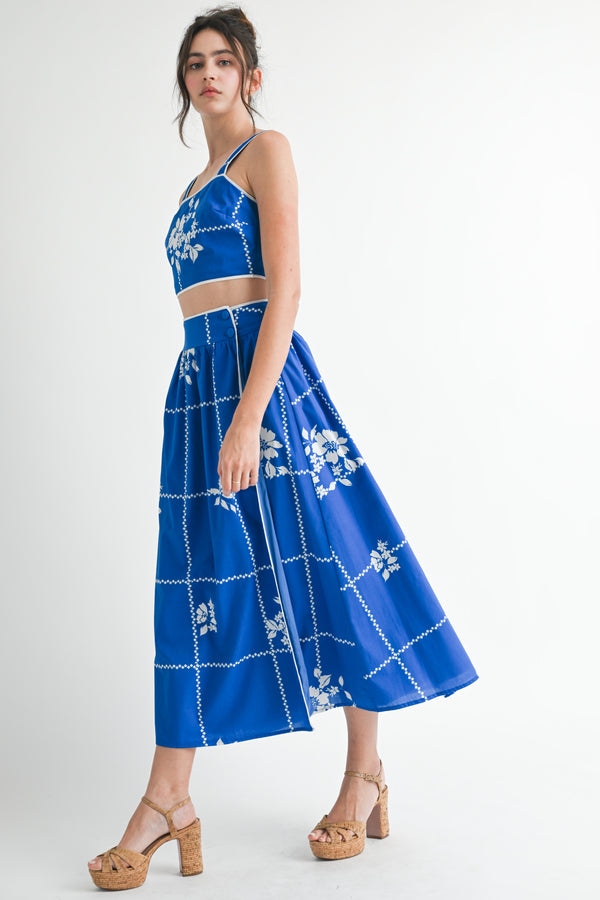 KINZLEE TUBE TOP AND MIDI SKIRT SET