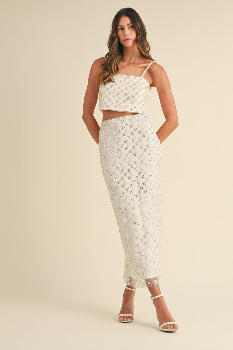 AMELIE CROP TOP AND MIDI SKIRT SET