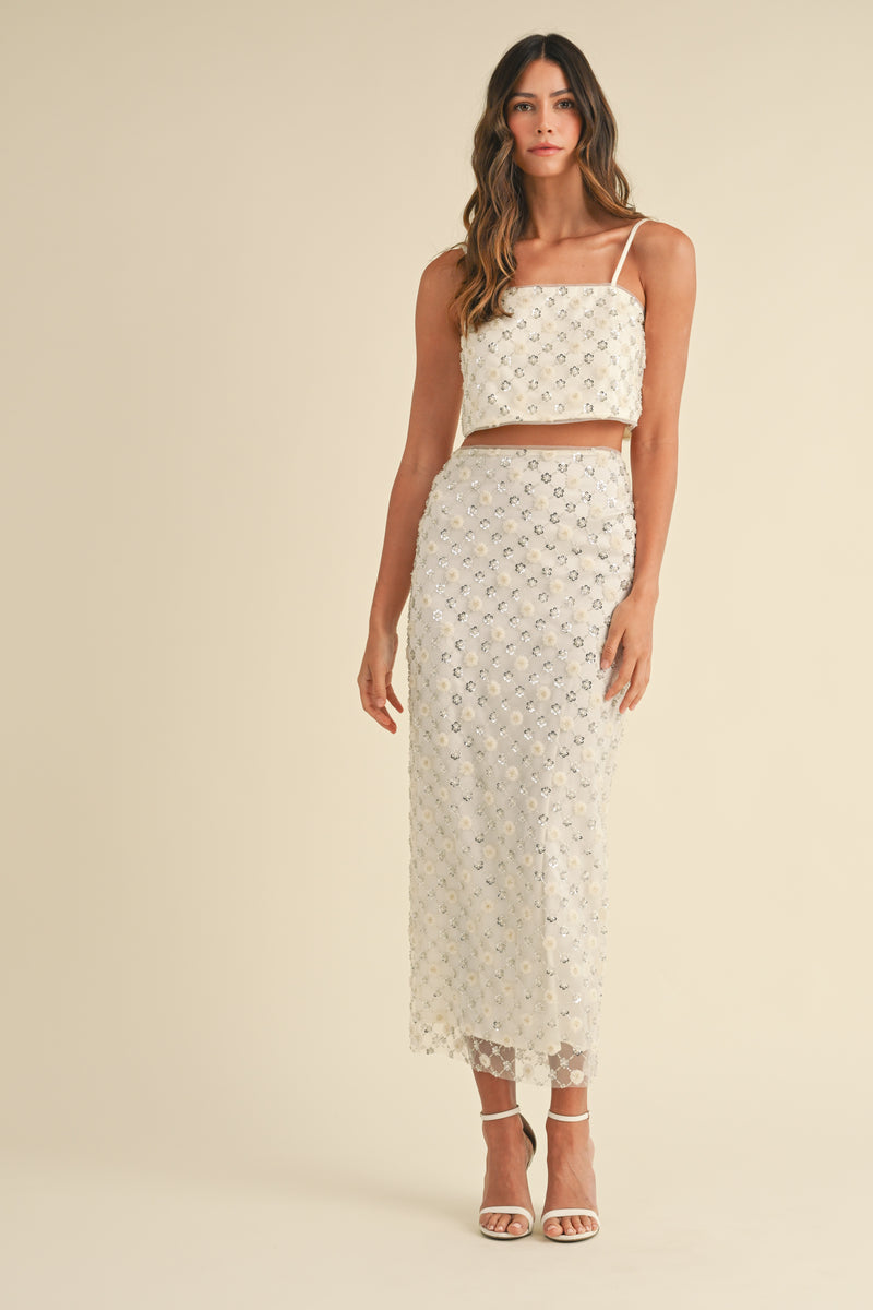 AMELIE CROP TOP AND MIDI SKIRT SET