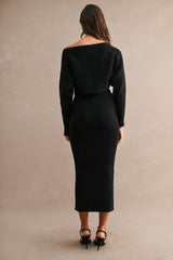 GIANA CROP KNIT TOP AND MIDI SKIRT SET