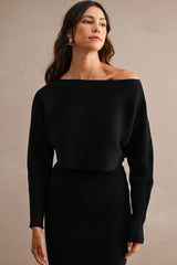 GIANA CROP KNIT TOP AND MIDI SKIRT SET