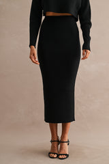 GIANA CROP KNIT TOP AND MIDI SKIRT SET