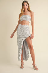 BREA BANDEAU AND ASYMMETRIC MAXI SKIRT SET