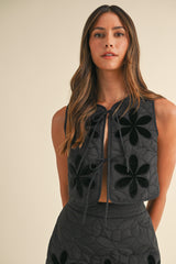 MAREN QUILTED PATCH EMBROIDERY JACKET