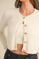 TALON KNIT CARDIGAN AND SLEEVELESS TOP SET