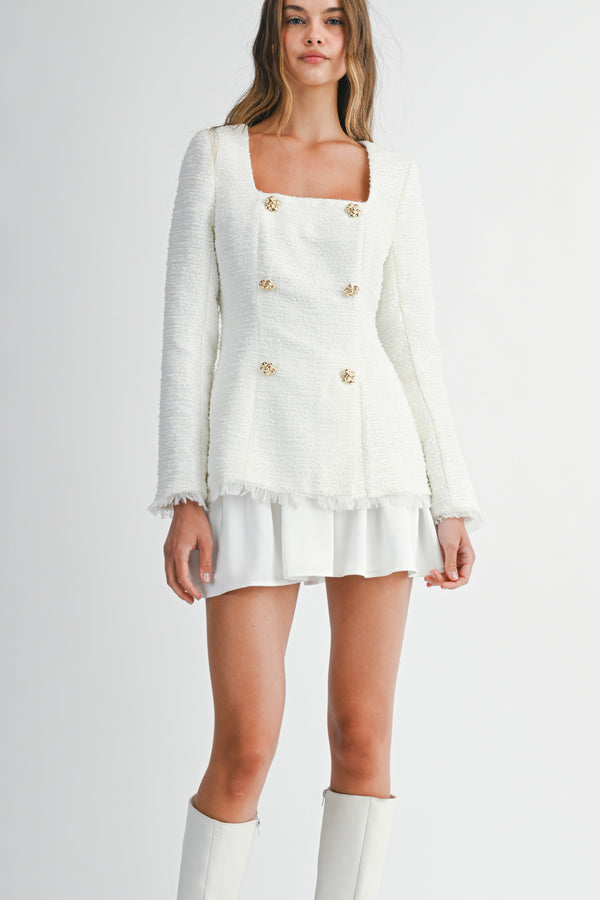 CANDACE SQUARE TOP MINI SKIRT SET