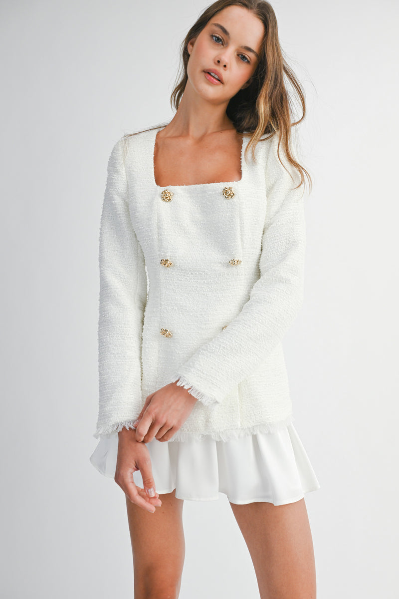 CANDACE SQUARE TOP MINI SKIRT SET