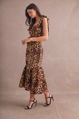 LANA LEOPARD TOP AND SKIRT SET