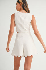 JERRI EMBROIDERED VEST AND PANTS SET