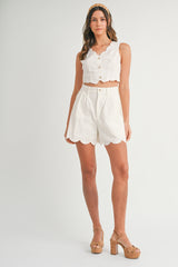 JERRI EMBROIDERED VEST AND PANTS SET