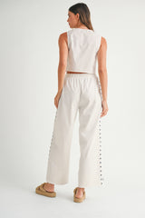 ABIGAIL EMBROIDERED VEST AND PANTS SET