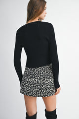 ZHURI RIB KNIT SWEATER CARDIGAN SET