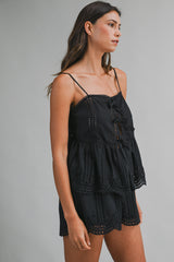 HELEN SLEEVELESS TOP SHORTS SET