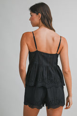 HELEN SLEEVELESS TOP SHORTS SET