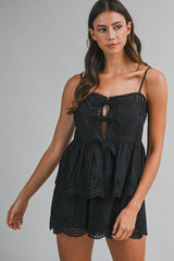 HELEN SLEEVELESS TOP SHORTS SET