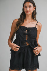 HELEN SLEEVELESS TOP SHORTS SET