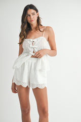 HELEN SLEEVELESS TOP SHORTS SET