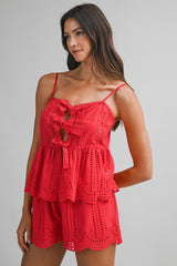 HELEN SLEEVELESS TOP SHORTS SET
