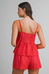 HELEN SLEEVELESS TOP SHORTS SET