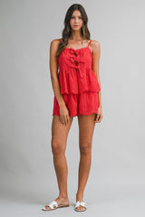 HELEN SLEEVELESS TOP SHORTS SET
