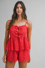 HELEN SLEEVELESS TOP SHORTS SET